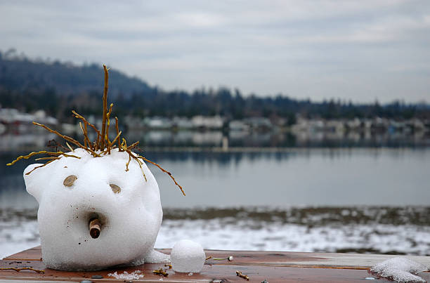 Thaw  melting snow man stock pictures, royalty-free photos & images