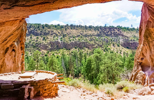 The Alcove at Bandelier National Monument Park in Los Alamos, New Mexico stock photo