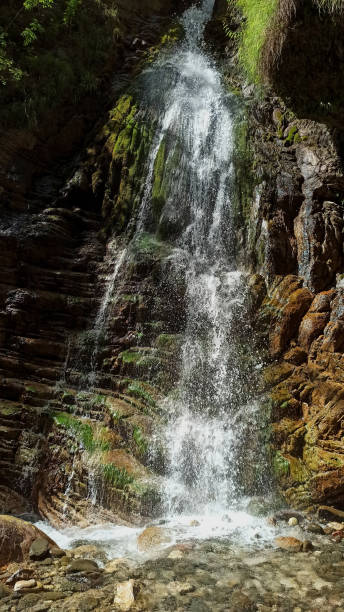 The Always raining canyon (Panta Vrehei) with waterfalls in Karpenissi Greece stock photo
