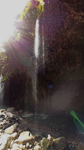 The Always raining canyon (Panta Vrehei) with waterfalls in Karpenissi Greece stock photo
