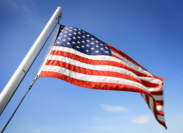 The American flag stock photo