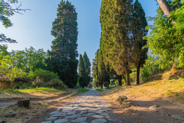 The Appian way, Via Appia Antica stock photo
