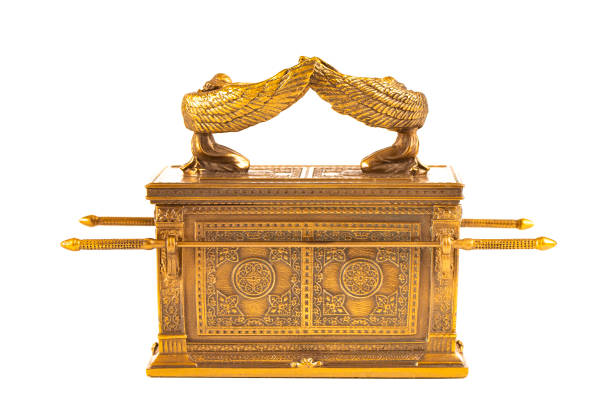The Ark of the Covenant Isolated on a White Background stock photo
