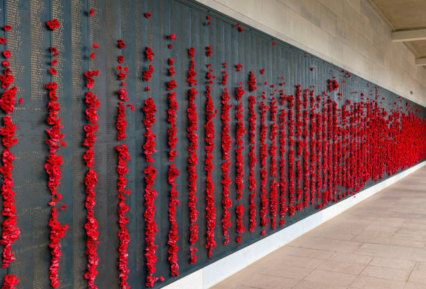 Canberra, Australia - November 16, 2018: The Roll of Honour at the Australian war memorial which records and commemorates members of the Australian armed forces who have died during or as a result of war service.The Australian War Memorial is Australia's national memorial to the members of its armed forces and supporting organisations who have died or participated in wars involving the Commonwealth of Australia, and some conflicts involving personnel from the Australian colonies prior to Federation.
