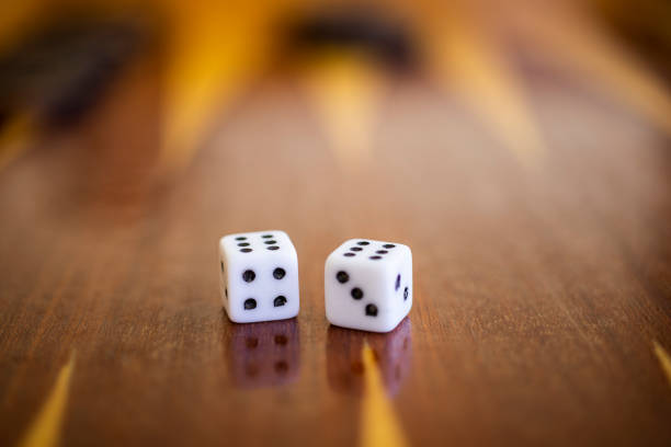 The backgammon dice The backgammon dice. Horizontal composition with copy space. backgammon stock pictures, royalty-free photos & images