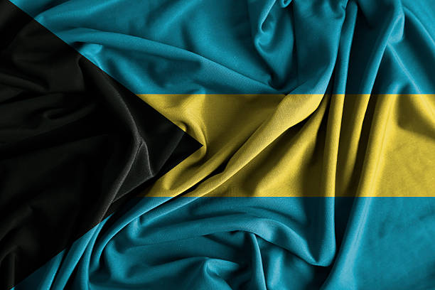 The Bahamas Flag stock photo