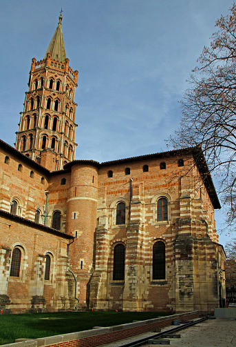 the basilica of Saint Sernin in french city Toulouse