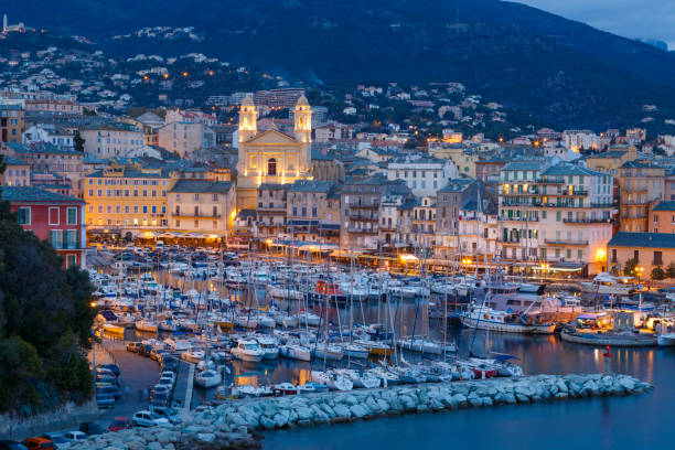 The Bastia City on The Corsica Island in France stock photo