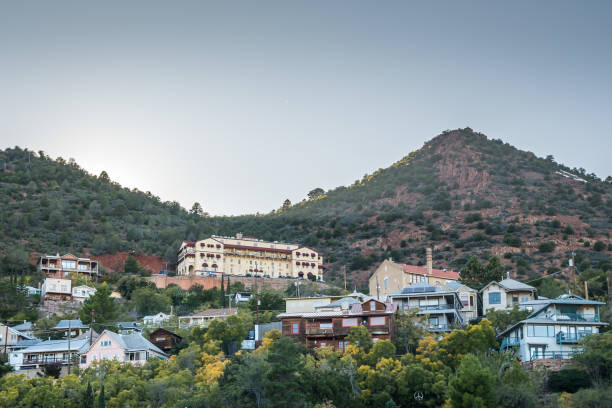 The beautiful and classic town of Jerome, Arizona Jerome, AZ, USA - October 11, 2019: A well known city for its birthplace of copper mining place jerome arizona stock pictures, royalty-free photos & images