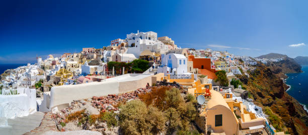 The beauty of Oia - Santorini stock photo