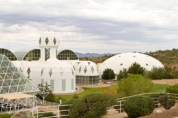 The Biosphere The Scientific experiment call Biosphere 2 in Tucson Arizona in the USA biosphere 2 stock pictures, royalty-free photos & images