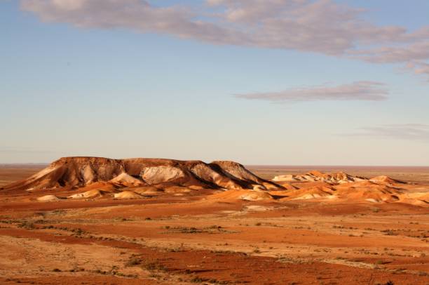 The Breakaways, situated near Coober Pedy, an opal mining town in outback Australia stock photo