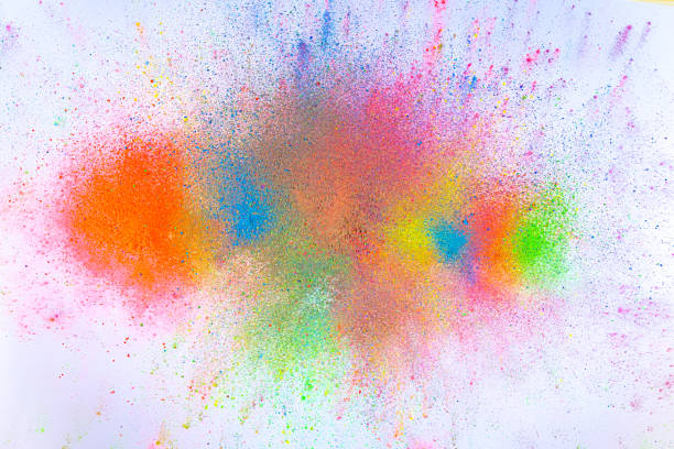 The bright explosion of colorful inkes stock photo