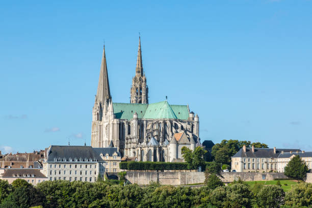 シャルトル、フランスの聖母大聖堂 - シャルトル ストックフォトと画像