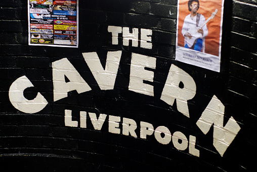 Liverpool, England - February 26, 2011: The Cavern club in Liverpool Mathew Street. The Cavern Club is a rock and roll club in Liverpool, England. Opened on Wednesday 16 January 1957, the club is where The Beatles had their first performance on 9 February 1961.