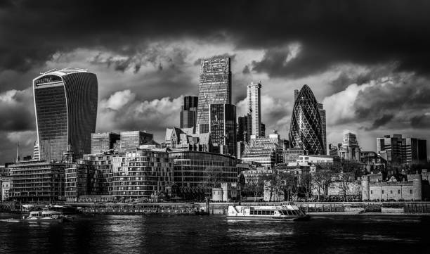 The City Of London and River Thames stock photo
