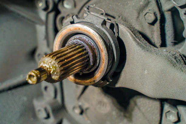 The clutch bearing is on the transmissions stock photo