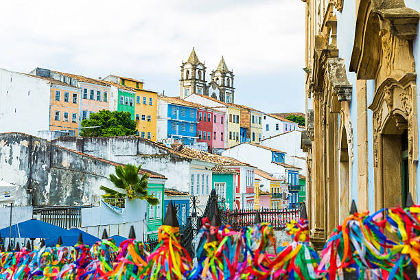 The colorful historic Centre of Salvador, Brazil The historic centre of Salvador, Brazil pelourinho stock pictures, royalty-free photos & images
