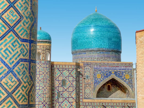 The colors of the Samarkand Islamic architecture and mosaic arts bukhara stock pictures, royalty-free photos & images