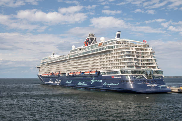 The cruise ship Mein Schiff docked in Tallinn, Estonia stock photo