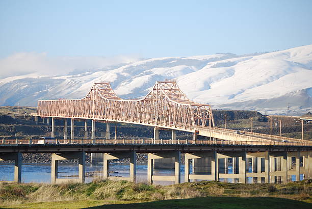 The Dalles Bridge stock photo
