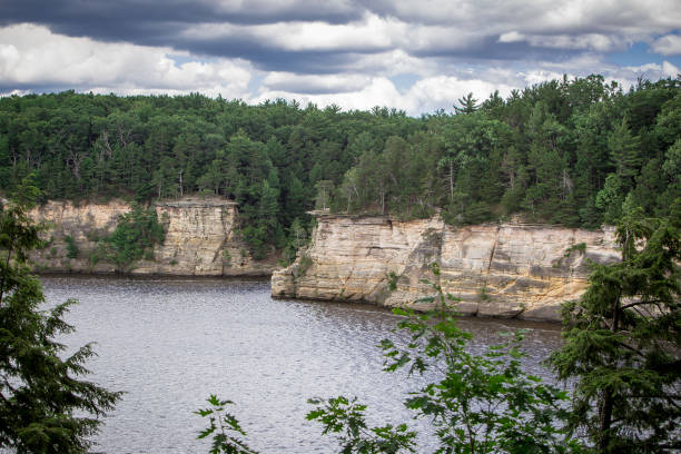 The Dells of the Wisconsin River stock photo