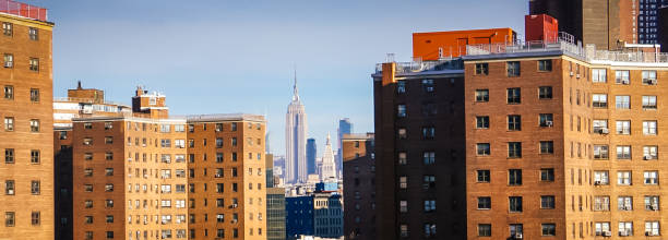 The Empire State Building and Cityscape of New York City, New York USA stock photo