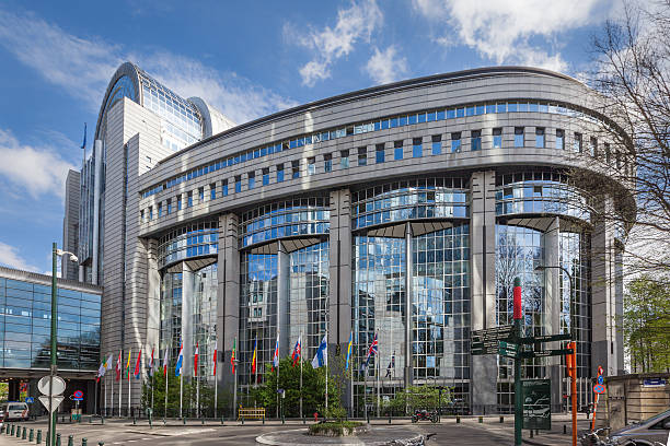 The European Parliament, Brussels stock photo