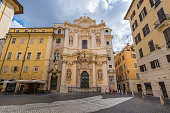 istock The facade of the Church of Santa Maria Maddalena in Rome, Italy. 1338525443
