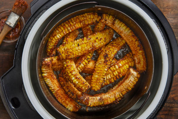 The Famous Air Fried Corn Ribs stock photo