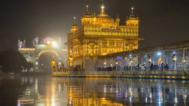 The famous Golden temple in Amritsar, Punjab,India stock photo