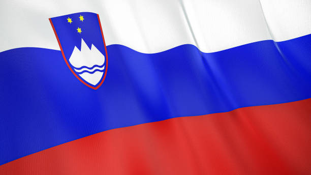 die flagge von slowenien 3d-illustration. - maribor slowenien stock-fotos und bilder