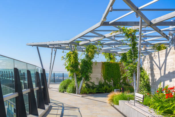 The Garden at 120, a public roof garden in the city of London The Garden at 120, a public roof garden in the city of London, UK roof garden stock pictures, royalty-free photos & images