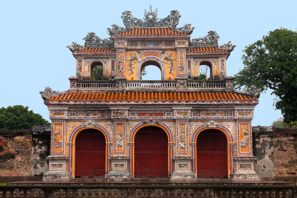 The Gate to the Citadel of the Imperial City in Hue, Vietnam stock photo