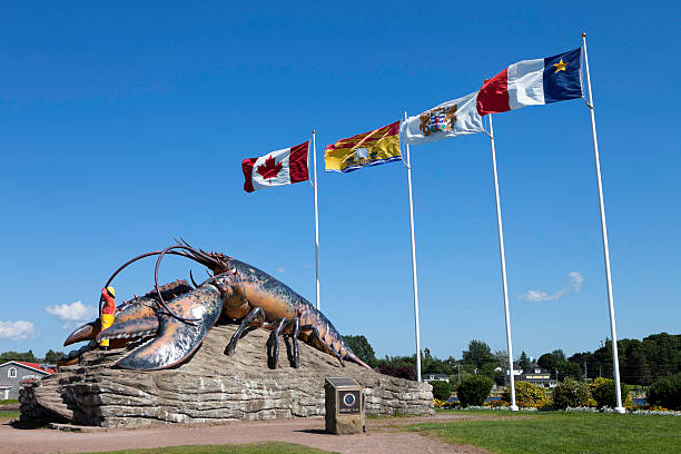 The Giant Lobster Sculpture stock photo