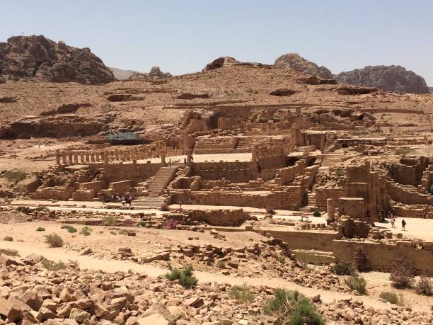 The Great Temple, Petra, Jordan stock photo