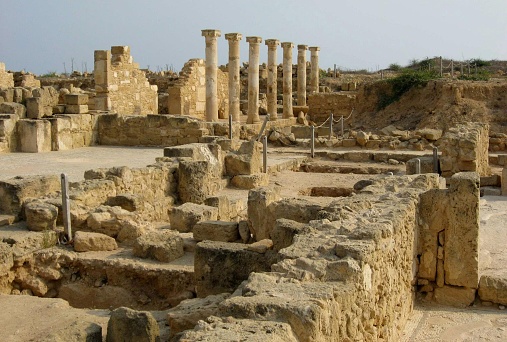 The House of Theseus in Paphos Archaeological Park. Paphos Archaeological Park (also Kato Pafos Archaeological Park) contains the major part of the important ancient Greek and Roman city and is located in Paphos, southwest Cypru