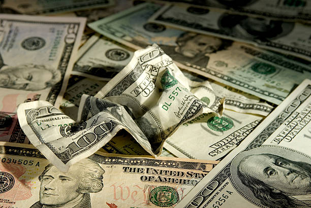 The hundred dollars banknote stock photo