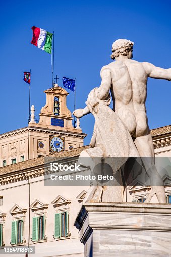istock The Italian flag fly on the Presidential Palace of the Quirinale in the historic heart of Rome 1364918613