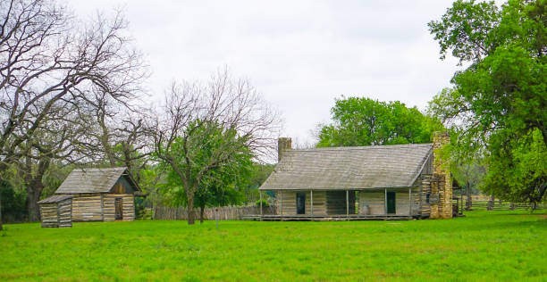 The Johnson Settlement Home stock photo