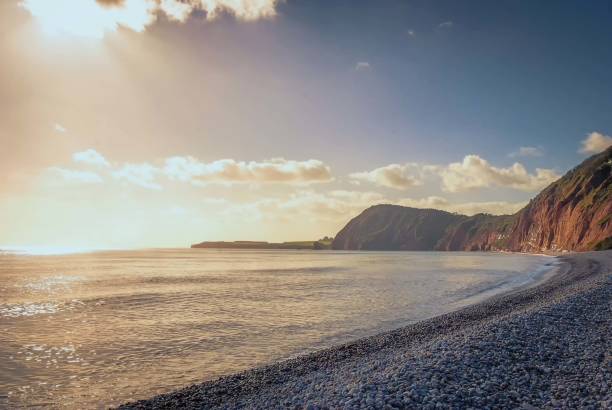 The Jurassic Coast near Exmouth in Devon, UK stock photo