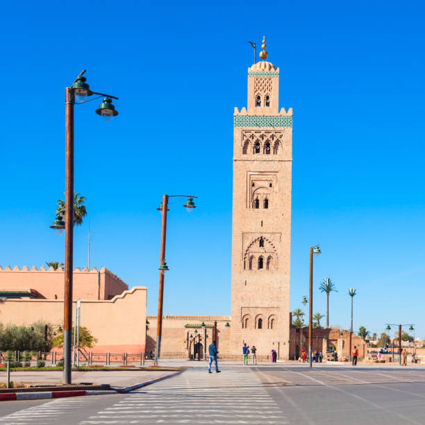The Koutoubia Mosque The Koutoubia Mosque or Kutubiyya Mosque is the largest mosque in Marrakesh, Morocco. koutoubia mosque stock pictures, royalty-free photos & images