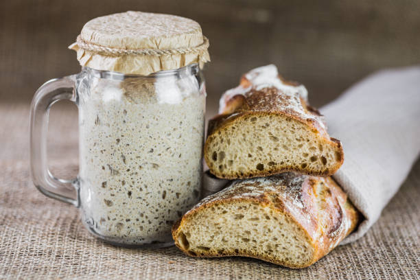 The leaven for bread is active. Starter
sourdough. The concept of a healthy diet The leaven for bread is active. Starter
sourdough. The concept of a healthy diet fermenting stock pictures, royalty-free photos & images