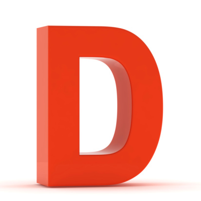The Letter D Red Plastic Stock Photo - Download Image Now - iStock