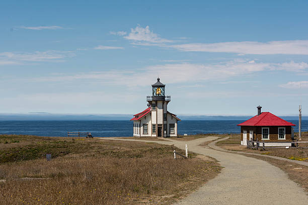 The lighthouse of Fort Bragg, California stock photo