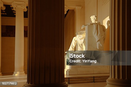 istock The Lincoln Memorial with President Lincoln Statue in Washington DC 1027179812