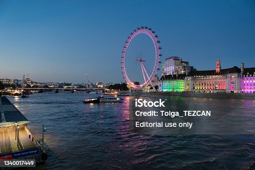 istock The London Eye near the River Thames in London at dusk, England 1340017449