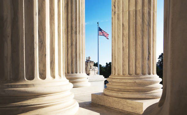 The marble columns of the Supreme Court of the United States The marble columns of the Supreme Court of the United States in Washington DC government photos stock pictures, royalty-free photos & images