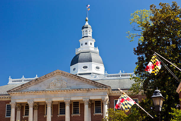 The Maryland State House In Annapolis stock photo