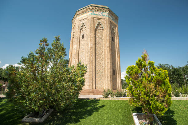 The mausoleum of Nakhichevan stock photo